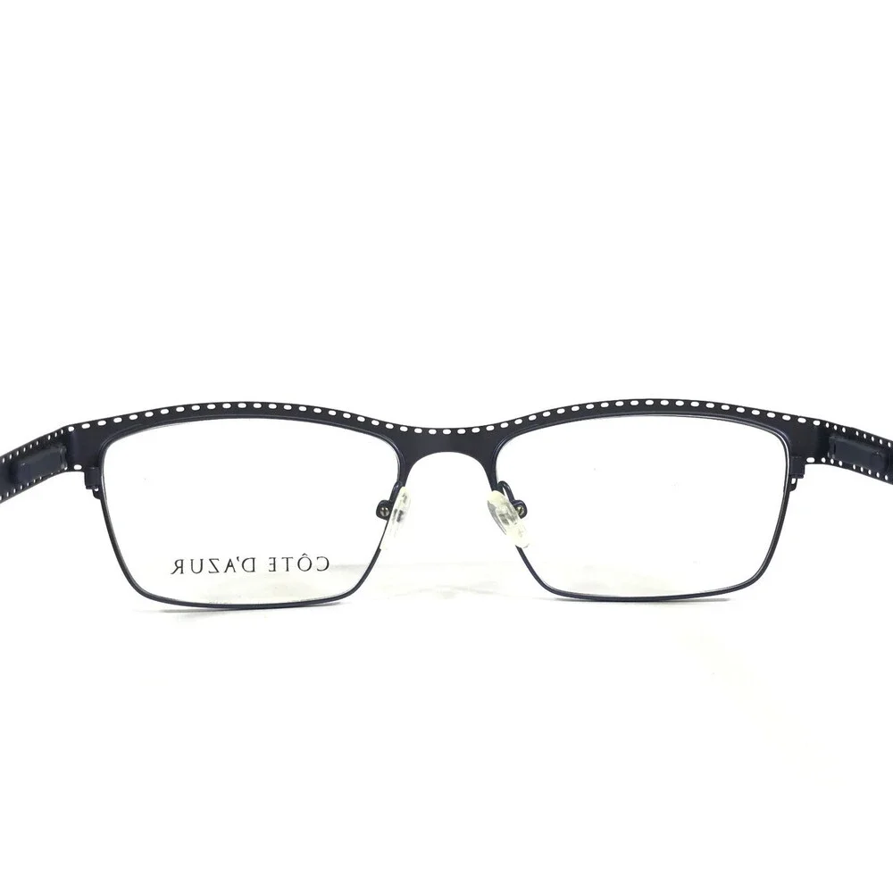 Cote D'azur Eyeglasses Frames CDA-257 C3 Navy Blue Rectangle Full Rim 53-17-137